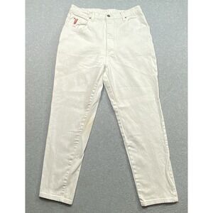 VTG Filippo White Mom Jeans Women's‎ Sz 15/16 High Waisted Classic Distressed